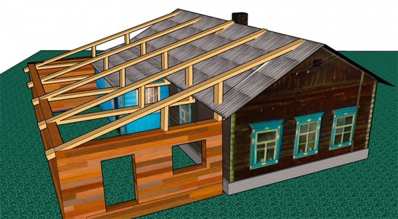 Как сделать односкатную крышу пристройки к дому своими руками: пошаговая инструкция, видео